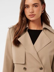 Forever New Brown Ellie Cropped Trench Coat - Image 3 of 5