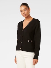 Forever New Black Eve Hardware Detail Cardigan - Image 4 of 5