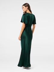 Grün - Forever New – Chelsea – Maxikleid aus Satin mit Flatterärmeln - Bild 2 von 4