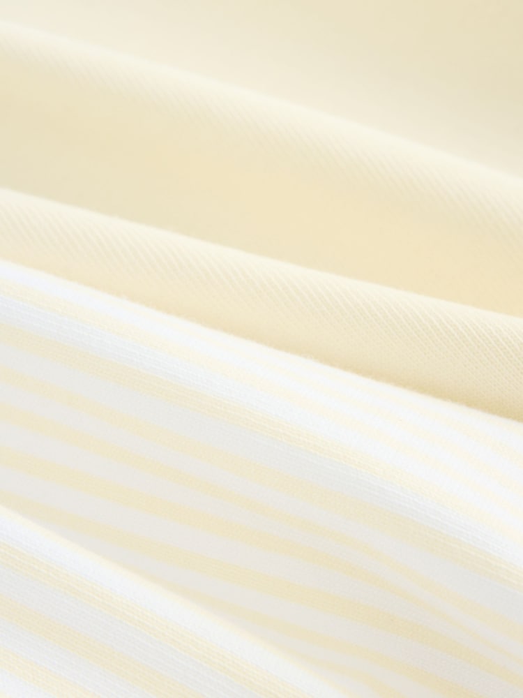 Ecru/Yellow Stripe Slogan 100% Cotton T-Shirt And Short Set (3-16yrs) - Image 8 of 8