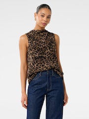 Forever New Brown Sallie Cowl Neck Tank Top - Image 1 of 5