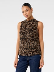 Forever New Brown Sallie Cowl Neck Tank Top - Image 4 of 5