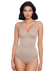 Miraclesuit Fawn Extra Firm Sexy Sheer Stucco Shaping Underwired Bodysuit - Image 3 of 4