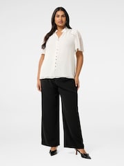 Forever New White Georgie Curve Trim Insert Top - Image 5 of 5
