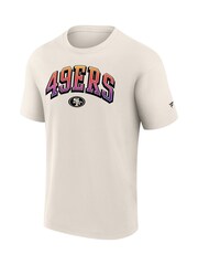 Fanatics NFL San Francisco 49 Gradient Short Sleeve Crew 100% Cotton White T-Shirt - Image 3 of 3