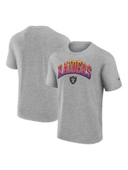 Fanatics Grey NFL Las Vegas Raiders Gradient Short Sleeve Crew 100% Cotton T-Shirt - Image 1 of 3