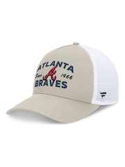 Fanatics MLB Atlanta Braves Structured Curve Frame Adjustable Snapback 100% Cotton Brown Hat - Image 2 of 4