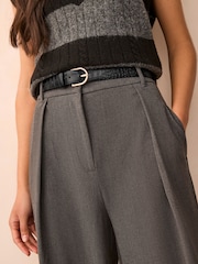 Black Croc Regular Leather Belt - Image 1 of 1
