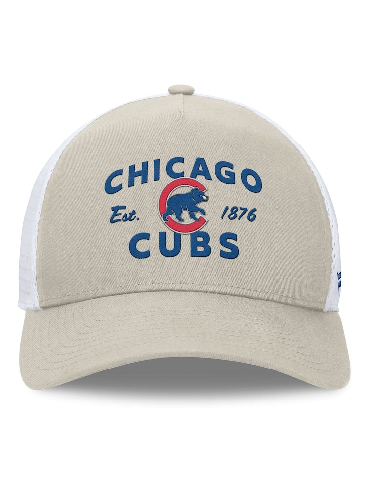 Fanatics MLB Chicago Cubs Structured Curve Frame Adjustable Snapback 100% Cotton Brown Hat - Image 4 of 4