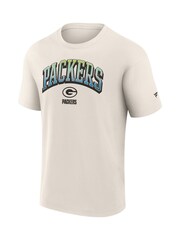 Fanatics NFL Bay Packers Gradient Short Sleeve Crew 100% Cotton White T-Shirt - Image 3 of 3