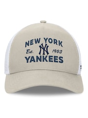 Fanatics MLB New York Yankees Structured Curve Frame Adjustable Snapback 100% Cotton Brown Hat - Imagen 4 de 4