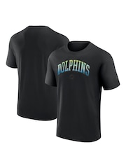 Fanatics NFL Miami Dolphins Gradient Short Sleeve Crew 100% Cotton Black T-Shirt - Image 1 of 3