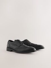 Black Longwing Brogue Shoes - Image 1 of 6