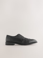 Black Longwing Brogue Shoes - Image 2 of 6