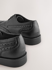 Black Longwing Brogue Shoes - Image 5 of 6