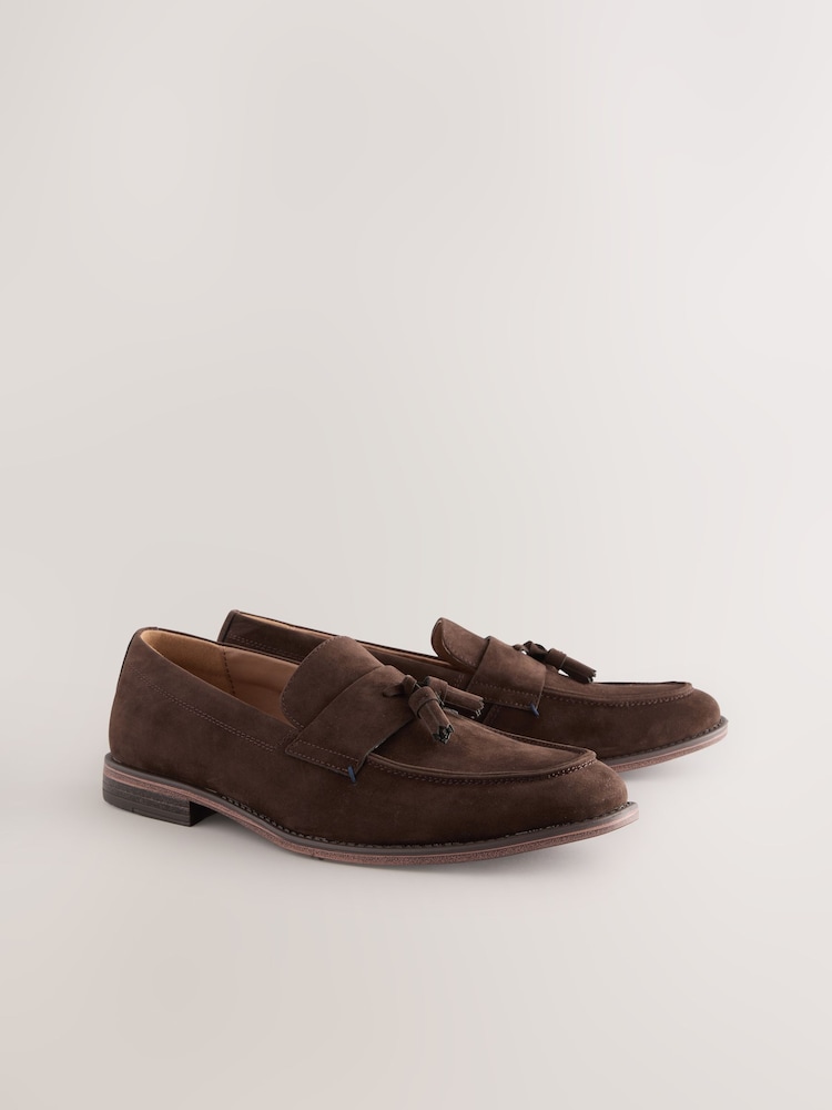 Brown Tassel Loafers - Image 1 of 4 Brown Tassel Loafers - Image 1 of 4