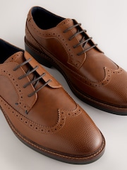 Tan Brown Chunky Sole Brogues - Image 3 of 5