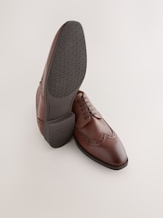 Brown Longwing Brogue Shoes - Image 3 of 6