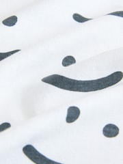 Monochrome Smile Face Short Sleeve All-Over Print T-Shirt (3mths-7yrs) - Image 3 of 4