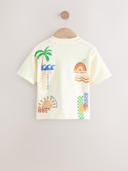 Ecru Beach 100% Cotton Short Sleeve Back Print T-Shirt (3mths-7yrs) - Image 2 of 4