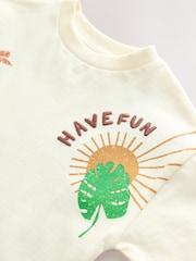 Ecru Beach 100% Cotton Short Sleeve Back Print T-Shirt (3mths-7yrs) - Image 3 of 4