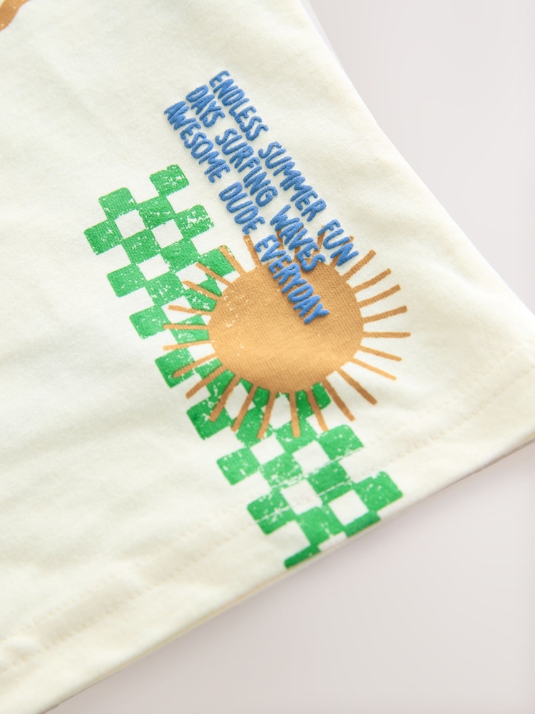Ecru Beach 100% Cotton Short Sleeve Back Print T-Shirt (3mths-7yrs) - Image 4 of 4