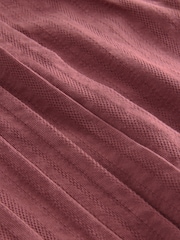 Rose Pink Pintuck Sleeveless Tie Front 100% Cotton Top - Image 7 of 7