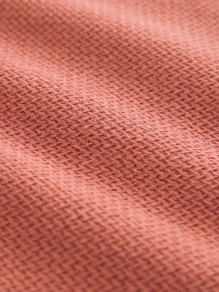 Rust Brown 100% Cotton Textured Pocket Tops & Shorts Set (3mths-7yrs) - Image 10 of 10