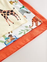 Blue/Yellow Safari Animals Short Sleeve T-Shirts 3 Pack (3mths-7yrs) - Image 7 of 7