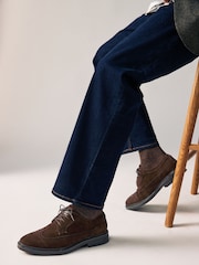 Brown Longwing Brogue Shoes - Image 3 of 7