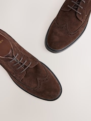 Brown Longwing Brogue Shoes - Image 5 of 7