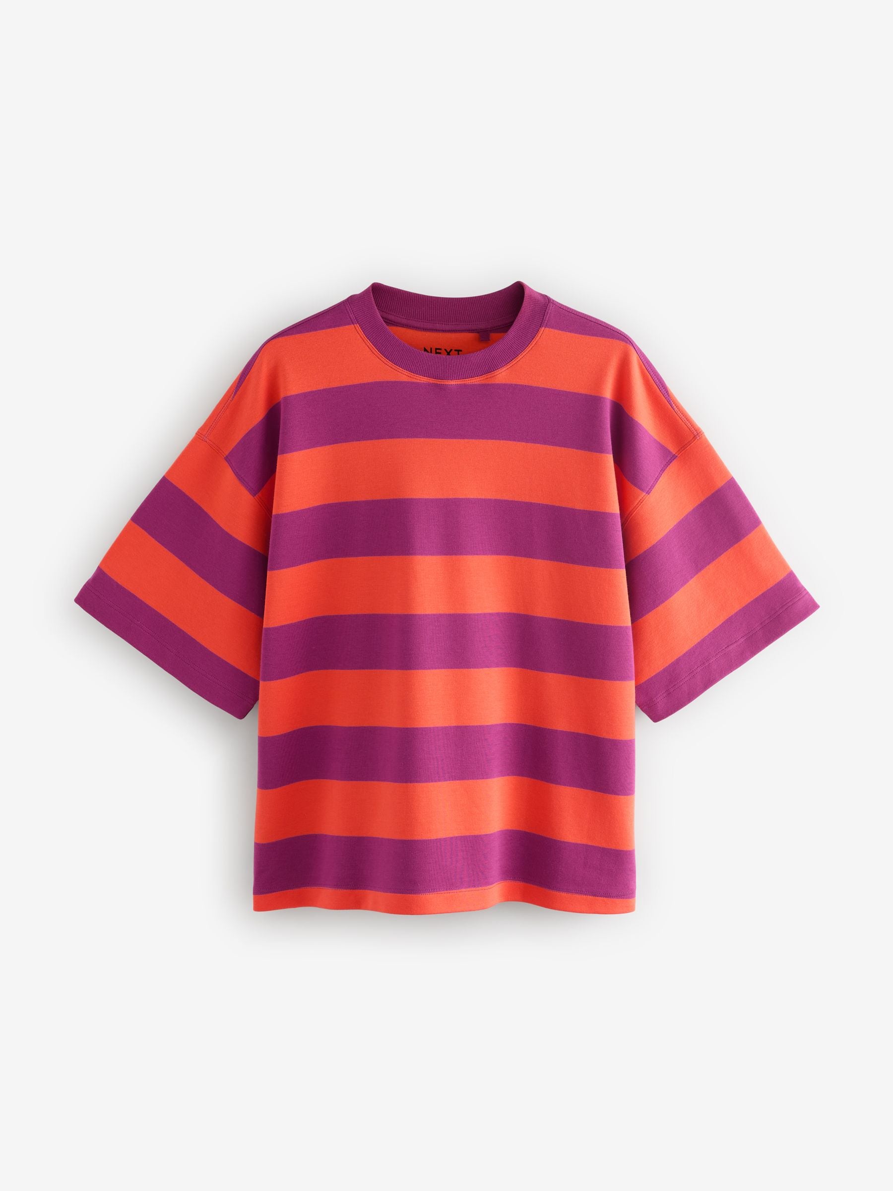 Buy Orange/Purple Oversized Relaxed Fit 100% Cotton Boxy