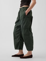 Gap Green Mid Rise Twill Easy Barrel Utility Trousers - Image 2 of 5