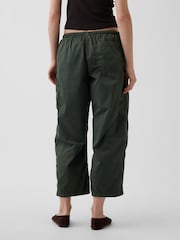 Gap Green Mid Rise Twill Easy Barrel Utility Trousers - Image 3 of 5