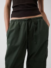 Gap Green Mid Rise Twill Easy Barrel Utility Trousers - Image 5 of 5