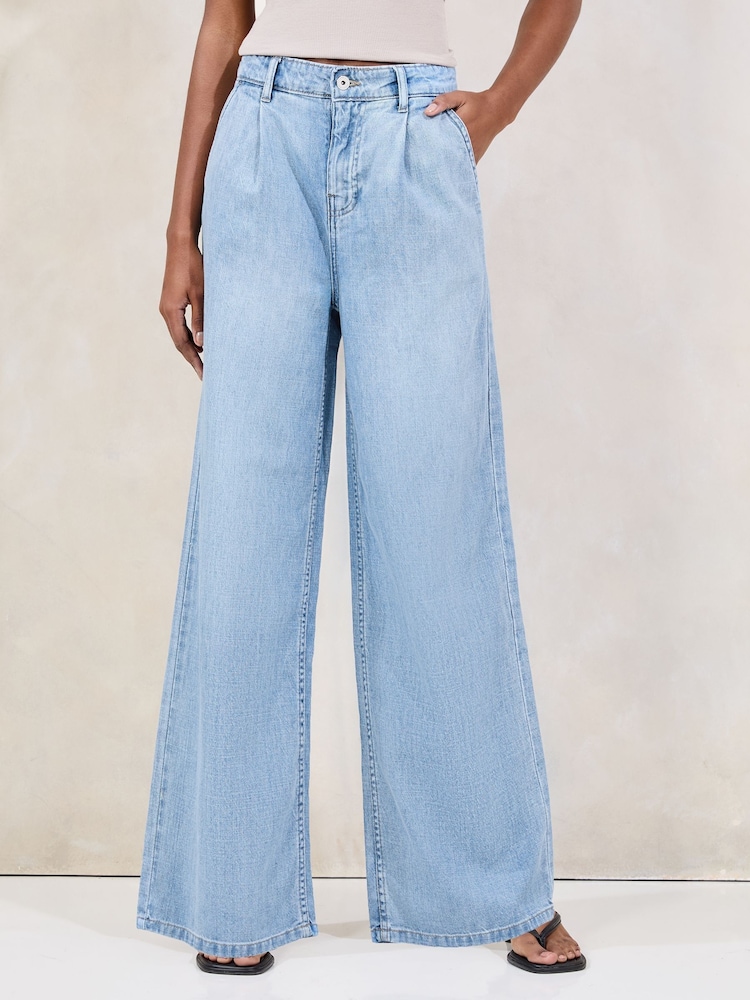 Lipsy Light Weight Tailored Wide Leg Jeans - Изображение 2 из 4