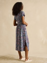 Joules Nia Navy V-Neck Dress - Image 2 of 7