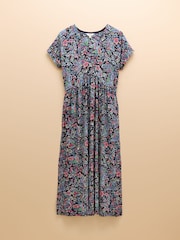 Joules Nia Navy V-Neck Dress - Image 7 of 7