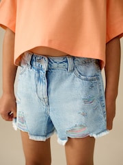arc-en-ciel - Shorts 100% coton effiloché à bords effilochés (3-16ans) - Image 1 de 8
