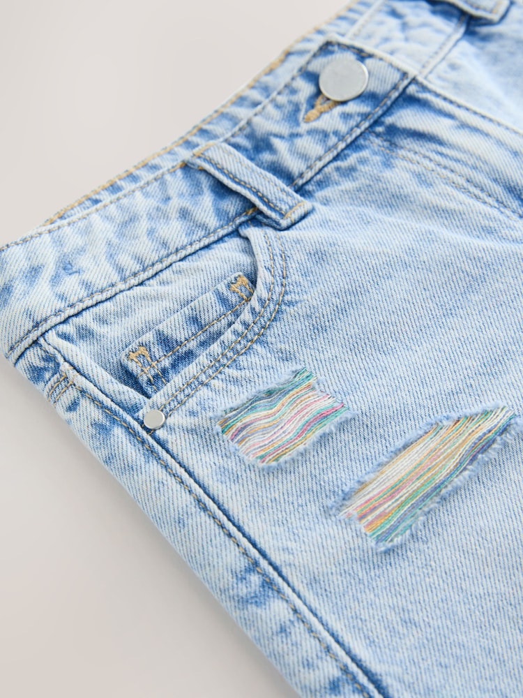 arc-en-ciel - Shorts 100% coton effiloché à bords effilochés (3-16ans) - Image 8 de 8