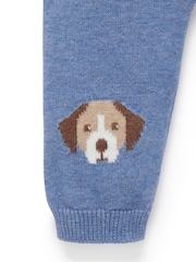 Purebaby Blue Animal Print Cozy Leggings - Image 4 of 4