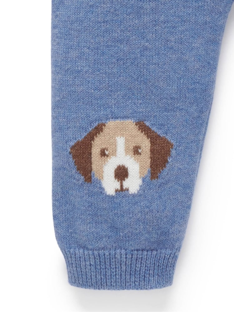 Purebaby Blue Animal Print Cozy Leggings - Image 4 of 4