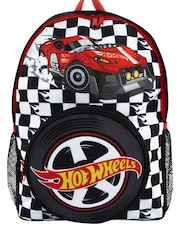 Character Black Hot Wheels Backpack With Wheel Pocket - Image 1 of 4