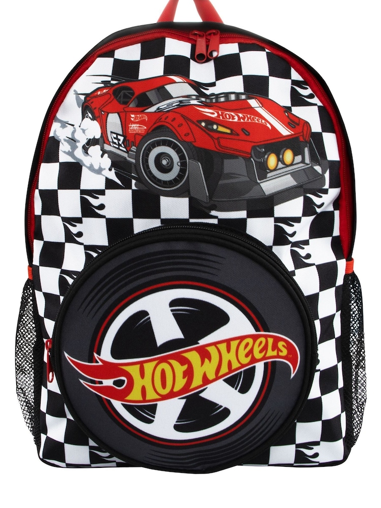 Character Black Hot Wheels Backpack With Wheel Pocket - Image 1 of 4