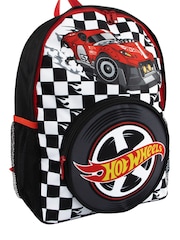 Character Black Hot Wheels Backpack With Wheel Pocket - Image 2 of 4
