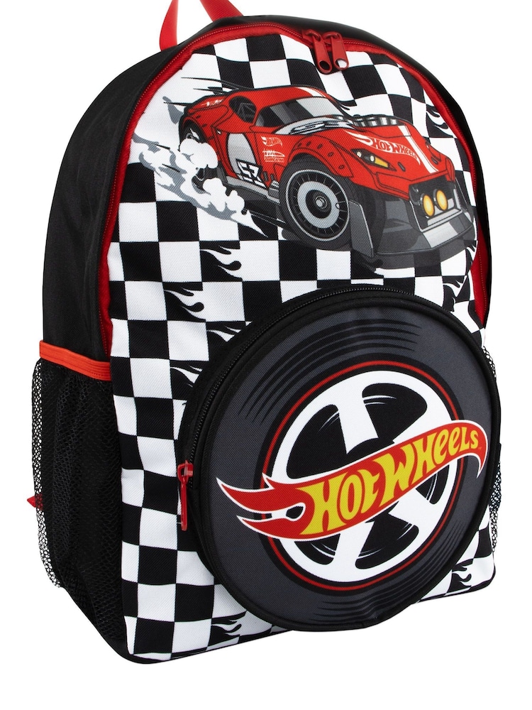 Character Black Hot Wheels Backpack With Wheel Pocket - Image 2 of 4