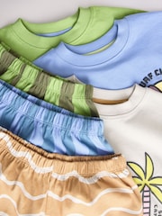 Blue/Brown Short Pyjamas 3 Pack (9mths-12yrs) - Image 13 of 16