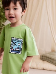 Blue/Brown Short Pyjamas 3 Pack (9mths-12yrs) - Image 4 of 16