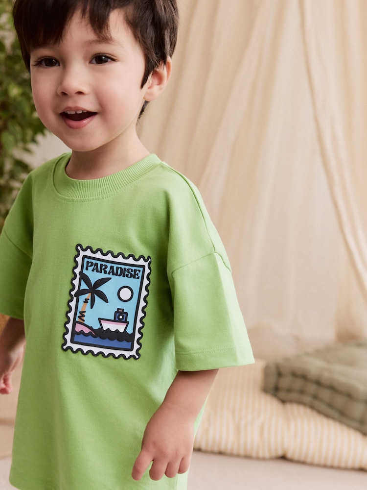 Blue/Brown Short Pyjamas 3 Pack (9mths-12yrs) - Image 4 of 16