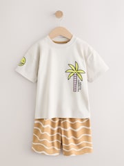 Blue/Brown Short Pyjamas 3 Pack (9mths-12yrs) - Image 7 of 16